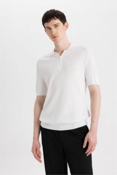 Slim Fit Polo Collar Knitwear Polo T-Shirt