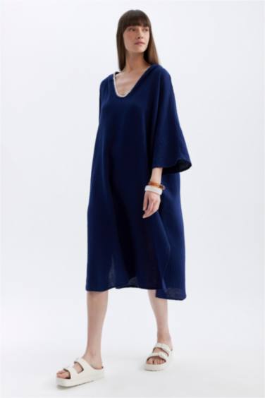 فستان بحر قطن قصة عادية من Fall in Love