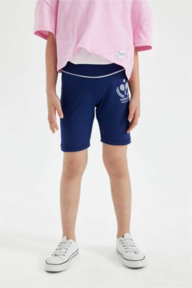 ليجن بناتي قصير أزرق فاقع