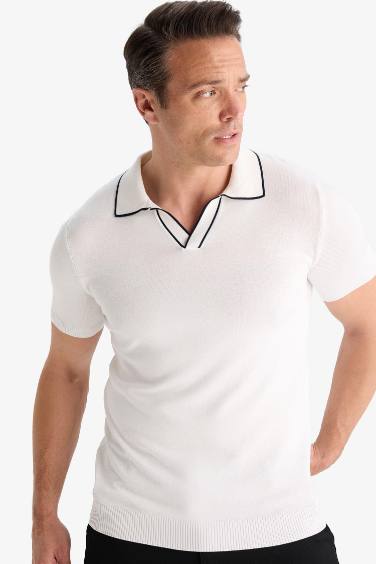 Modern Fit Kısa Kollu Triko Polo Tişört