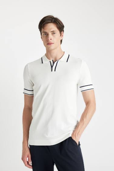 Slim Fit Polo Collar Knitwear Polo T-Shirt