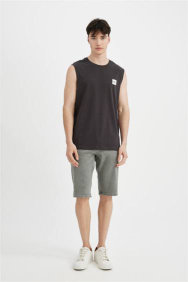 Débardeur à imprimé à col rond Coupe regulière