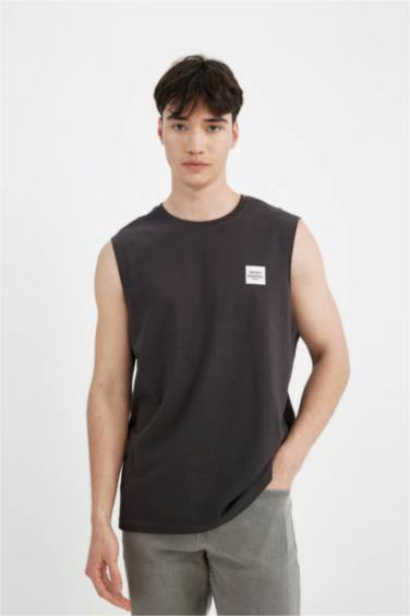 Débardeur à imprimé à col rond Coupe regulière