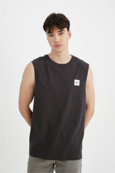 Débardeur à imprimé à col rond Coupe regulière