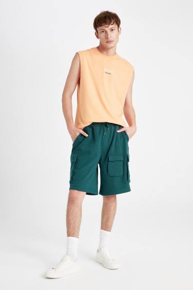 Boxy Fit Printed Crew Neck Tank Top