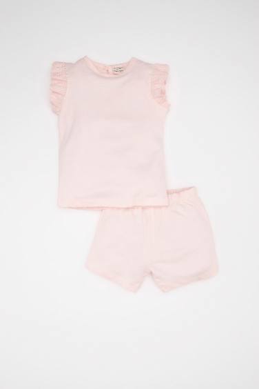 Baby Girl Short Sleeve Cotton 2 Piece Pajama Set