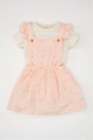 Baby Girl Floral Short Sleeve Muslin 2 Piece Set