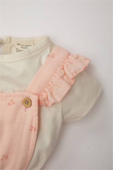 Baby Girl Floral Short Sleeve Muslin 2 Piece Set