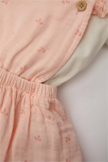 Baby Girl Floral Short Sleeve Muslin 2 Piece Set