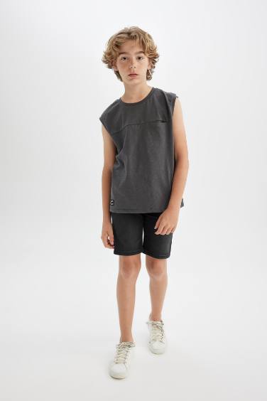 Boy Boy Crew Neck Sleeveless T-Shirt
