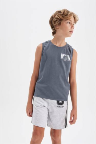 Boy Crew Neck Printed Sleevless T-Shirt