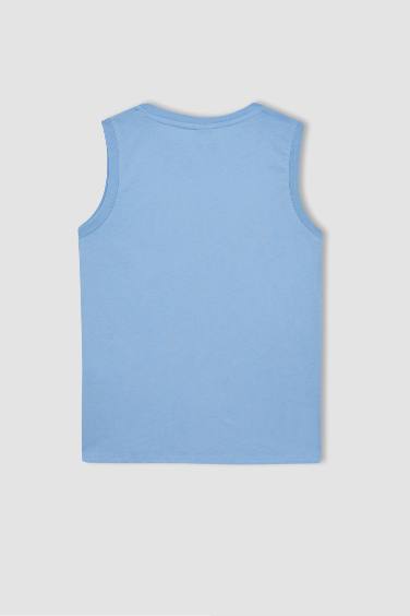 Boy Crew Neck Printed Sleeveless T-Shirt
