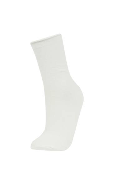 Woman Appliqued 2 Piece Cotton Long Socks