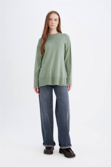 Regular Fit Crew Neck Tunic