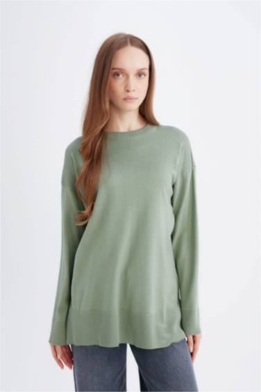 Regular Fit Crew Neck Tunic