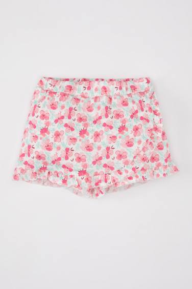 Jupe-short fleurie pour Bébé Fille