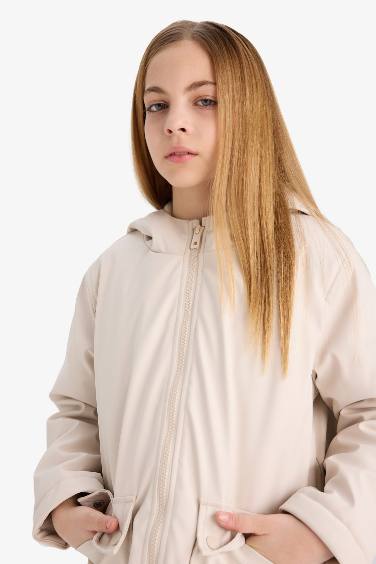 Қыздарға бас киімді Жаңбыр Курткасы