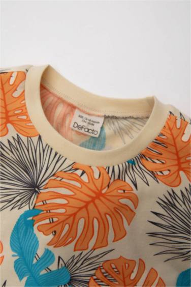 Baby Boy Regular Fit Palm Tree Patterned T-Shirt