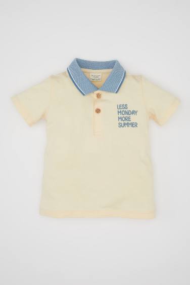 Baby Boy Printed Short Sleeve Polo T-Shirt