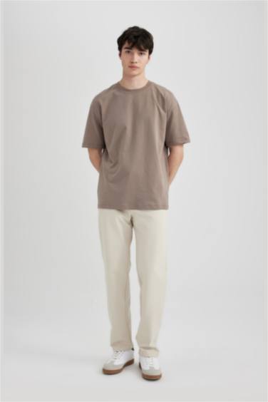 Boxy Fit Crew Neck Short Sleeve T-Shirt