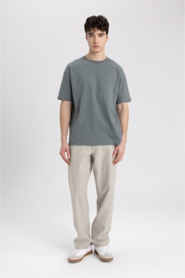 Boxy Fit Crew Neck Short Sleeve T-Shirt