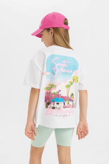 Oversize Fit Printed Short Sleeve T-Shirt