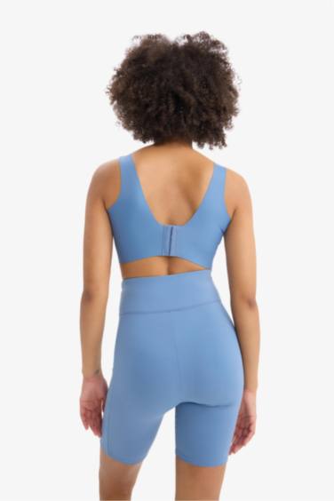 V Yaka Ağır Kumaş Sporcu Bra - Görsel 7