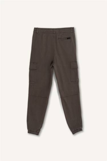 بنطلون كارجو جبردين قصة عادية بجيب