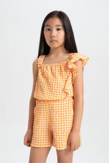 سيت بناتي شورت وبلوزة - قطعتين