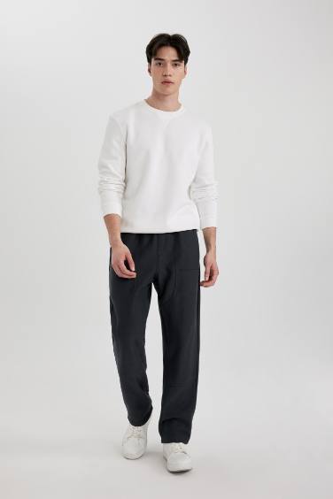 Pantalon de Survêtement Oversize à coupe régulière Ample avec Poches