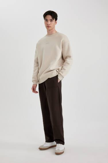 Pantalon de Survêtement Oversize à coupe régulière Ample avec Poches