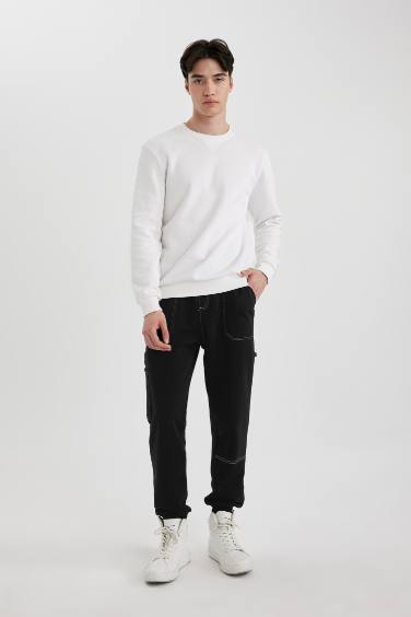 Regular Fit Rib Hem With Pockets Sweatpants