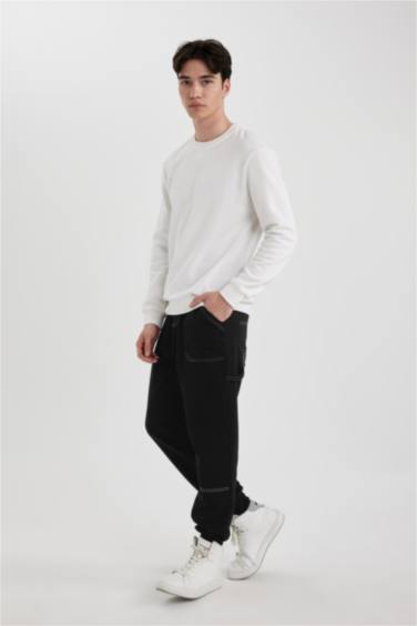 Regular Fit Rib Hem With Pockets Trousers