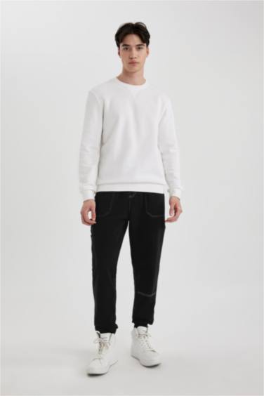 Regular Fit Rib Hem With Pockets Trousers