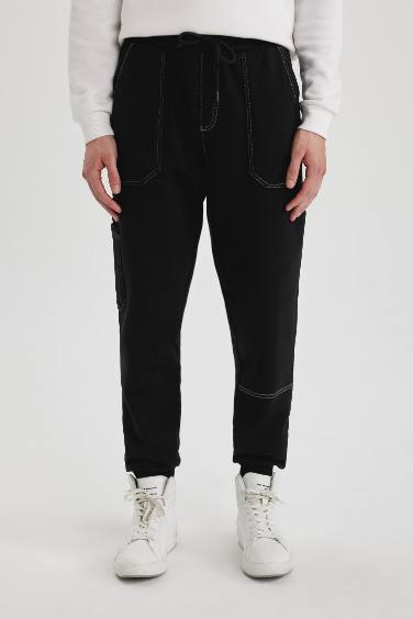 Regular Fit Rib Hem With Pockets Trousers