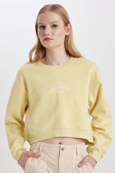 Boxy Fit Long Sleeve Sweatshirt