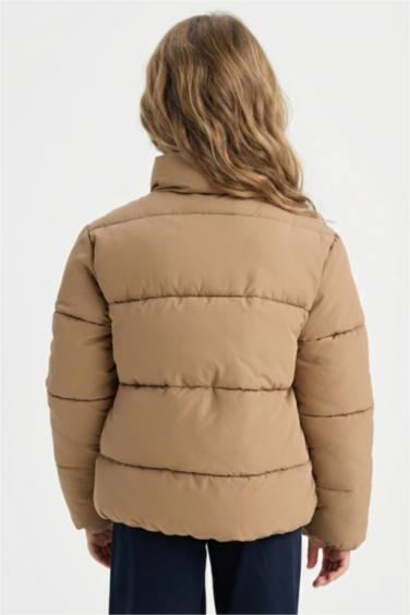 Girl Waterproof Fleece Lined Puffer Jacket