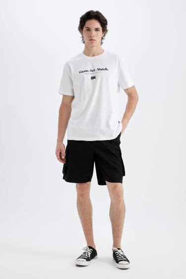 Cargo Fit Gabardine Regular Hem Bermuda