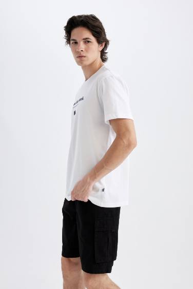 Cargo Fit Gabardine Regular Hem Bermuda