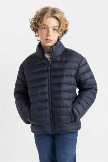 Boy Half Turtleneck Waterproof Puffer Jacket