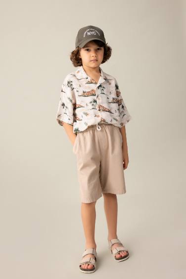 Boy Linen Look Shorts