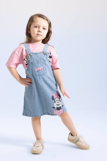 Baby Girl Disney Mickey & Minnie Strappy Jean Dress