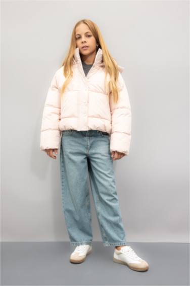 Girl Hooded Waterproof Puffer Jacket