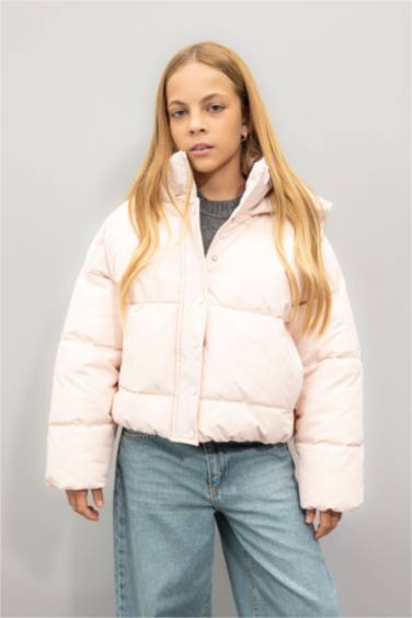 Girl Hooded Waterproof Puffer Jacket