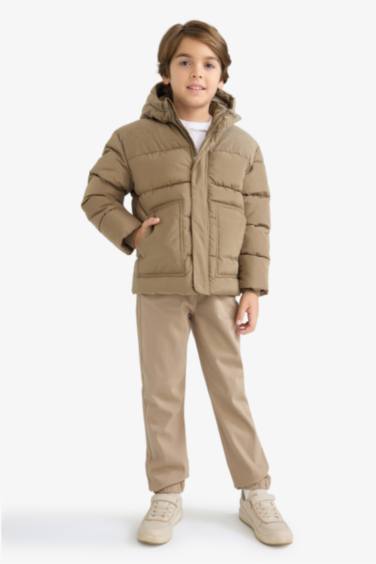 جاكيت دودون طارد للماء بغطاء للرأس