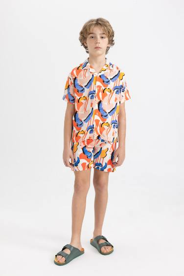 Boy Patterned Swim Shorts