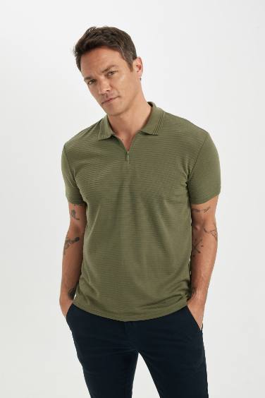 New Regular Fit Polo Collar Polo T-Shirt