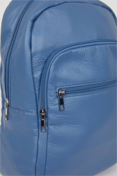 Unisex Suni Deri Okul Sırt Çantası