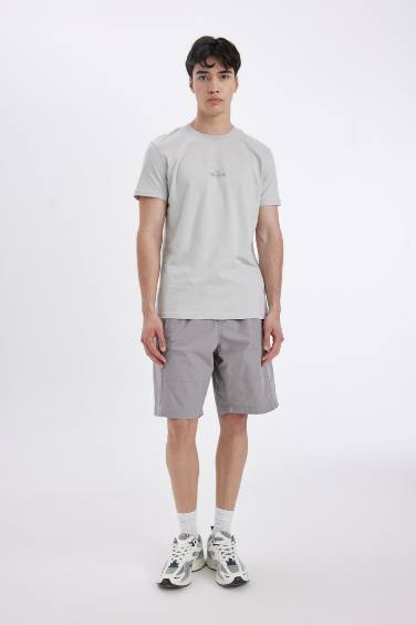 Slim Fit Crew Neck Printed T-Shirt