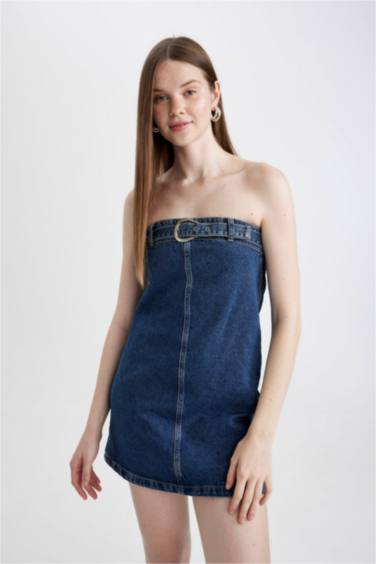 Fashion Fit Strapless Denim Mini Dress
